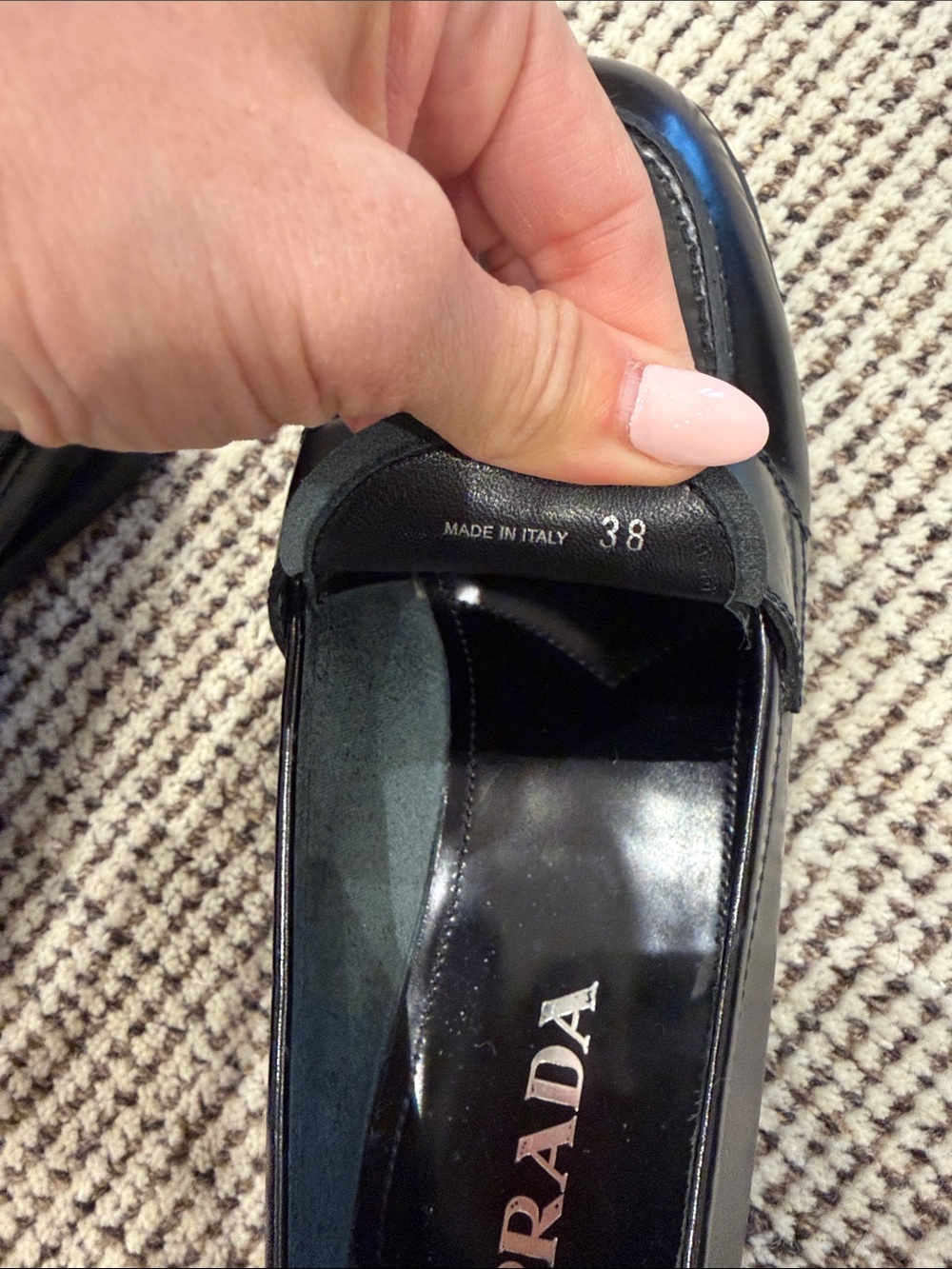 Prada Black Leather Loafers - Picture 4 of 5